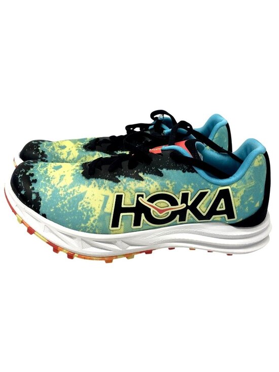 Hoka Shoes - Hoka One Running Shoes Women's SZ 11.5 Vibrant Yellow Blue Spiked Sole Cleats